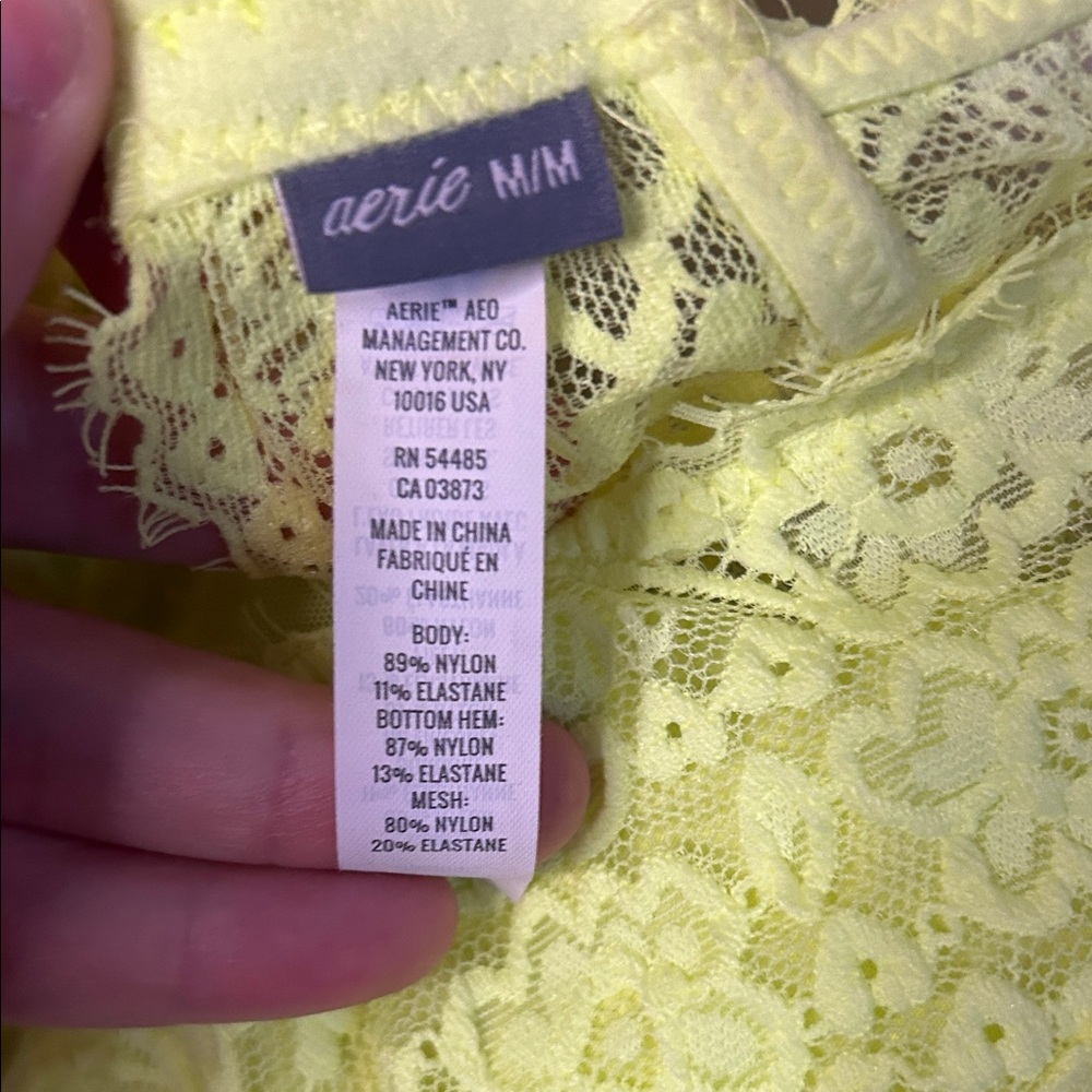 Aerie Neon Yellow Lace Bralette - Picture 4 of 7